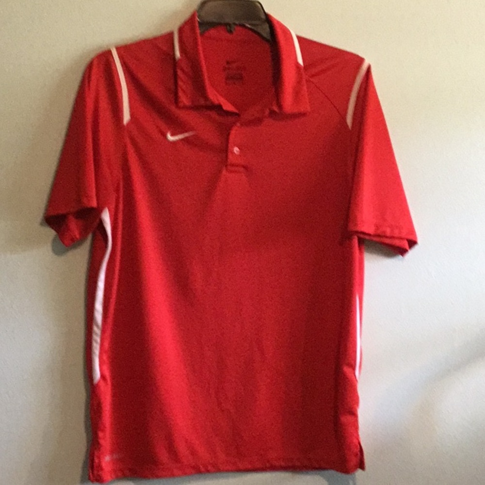 Nike Men's Vibrant Red Polo Shirt